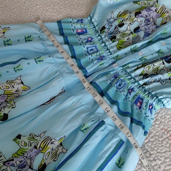 NWT Burryco Size 10 Zebra Abstract Print Long Sleeve Button Front Dress - Picture 13 of 17